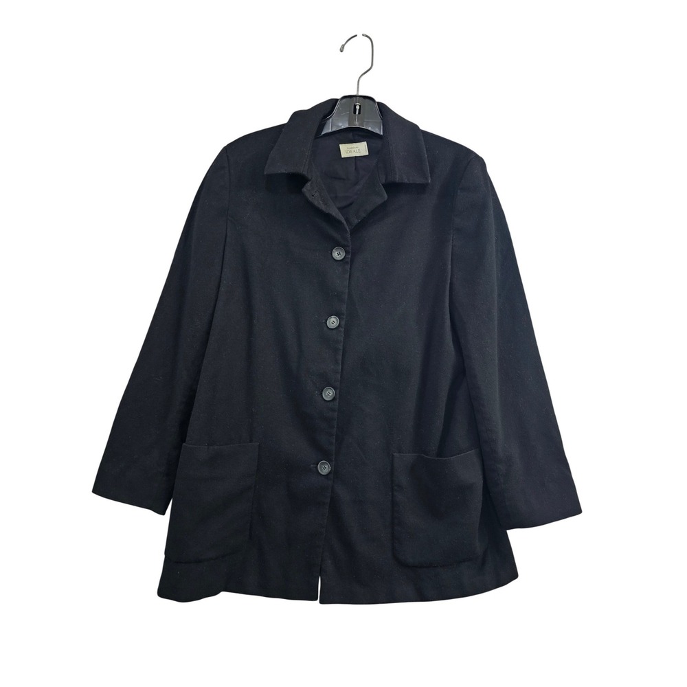 Tombolini Ideale Jacket 38R?s Black Cashmere Italy Colombo Borgosesia Coat